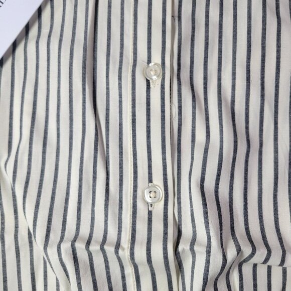 WeWoreWhat Striped Cropped Casual Button-Up Collared Shirt Size Small - Picture 3 of 9